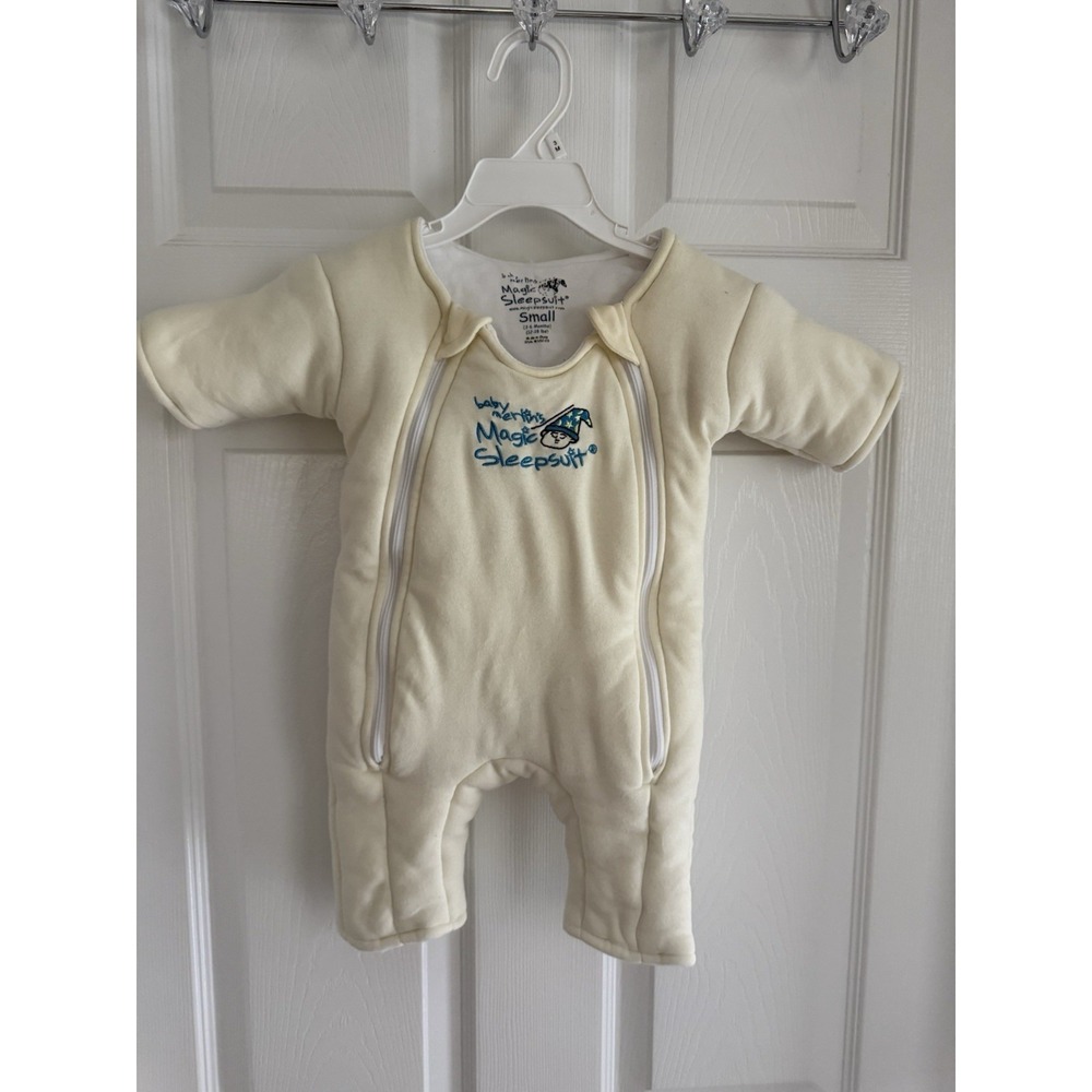 Baby Merlin's Magic Sleepsuit Small 3-6 Months 12-18 Lbs Pale Yellow MSSC-CS